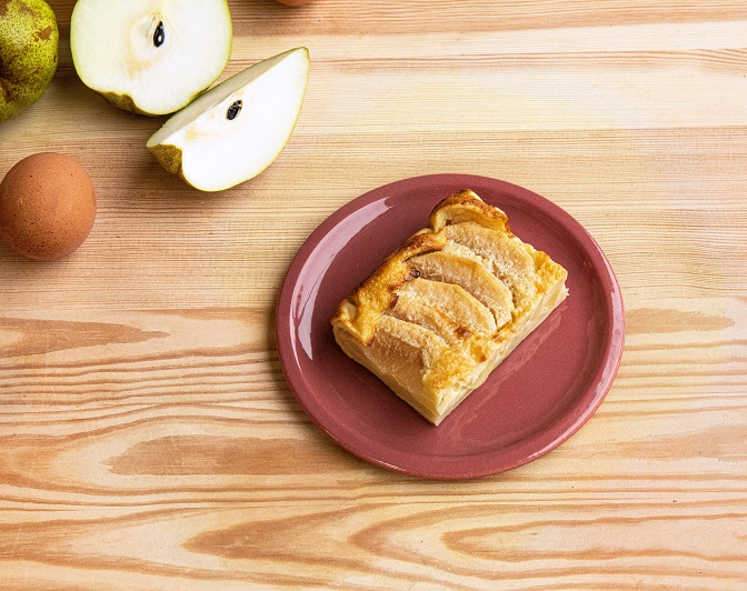 Flan vanillé à la poire